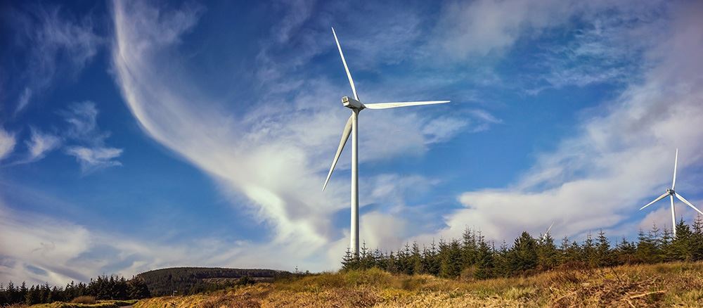 Wind turbines in County Cork, Ireland